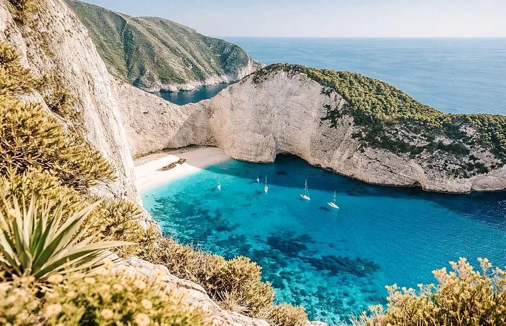 Praia do Naufragio em Zakynthos